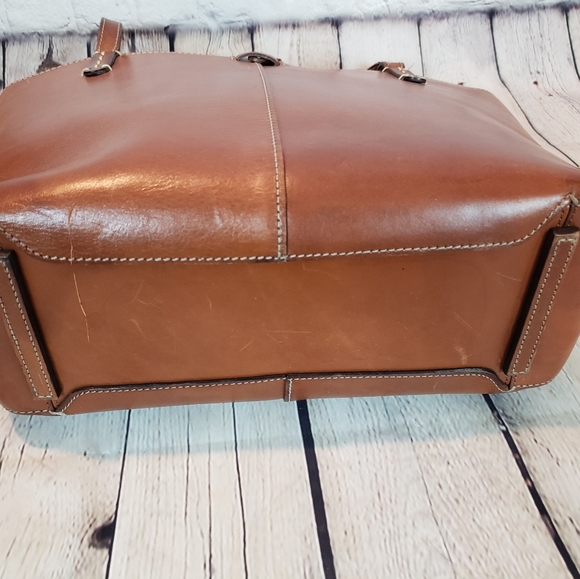Brown leather bag - Picture 3 of 8